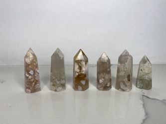 Flower Agate Crystal Tower Points 