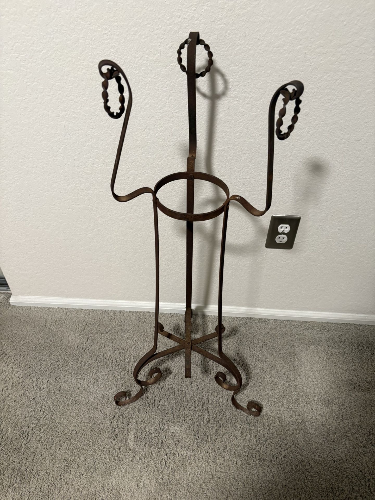 Rustic Metal Plant Stand