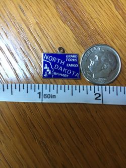 Vintage SS Enamel N. Dakota Charm