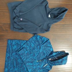 2 Pullover Hooded Sweatshirts, Size youth large & s ch 34-36