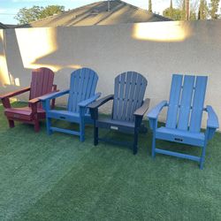 New Polywood Adirondack Chairs Various Colors All Weather $130 Each New In Box