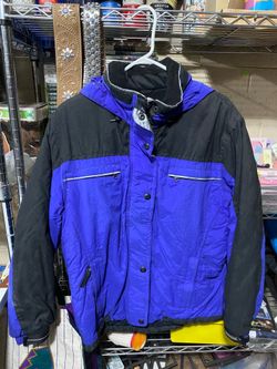 Vintage Pacific Trail 90s Ski Jacket - Blue/Black Colorblock - Small - Fleece Lined