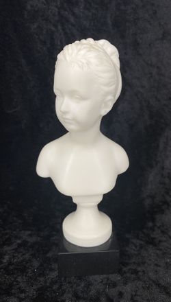 VTG Bust Louis Brogniart   Ceramic White  6”Tall  Signed HOUDON Made In France.