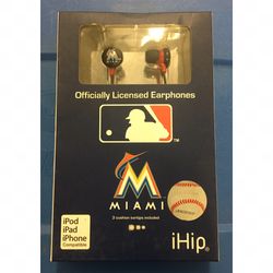 Ihip MLB Miami Marlins Earbuds 