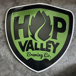 Hop Valley Brewing Company Metal Tin Tacker Beer Sign