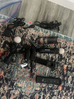 Wii Controllers, Wii Controller Charger, Wii Adapters, Sony Motion Controlllers 