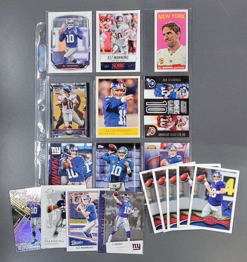 🏈 18 Card (13 Different) HOF* Eli Manning Cards