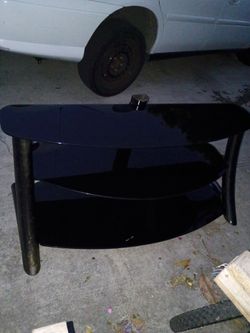 3 Shelves Glass entertainment center