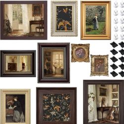 10 Pack Vintage Picture Frames for Wall or Tabletop Display Ornate Vintage Picture Frames Vintage Wall Art for Gallery
