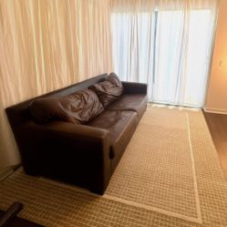 Brown Leather Sofa