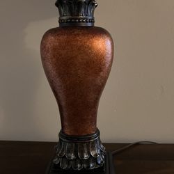 Table Lamp Brown/Bronze Finish, Resin Body, Rotary Switch, 3 Way Dimmable Bulb Included- NEW!!!