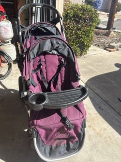 City select double stroller with skateboard