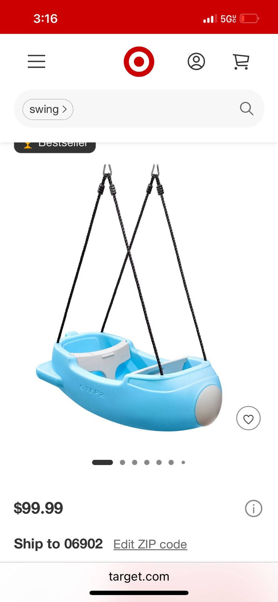 Kids Double Seat Swing