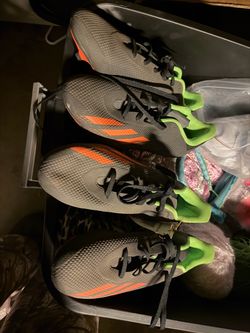 Adidas Gray Orange Green Athletic Sneakers