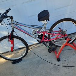 WOMEN'S BIKE 16 SPEED BICYCLE WITH TRAININD STAND