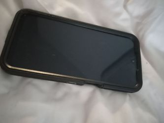 Smartphone in Black Protective Case