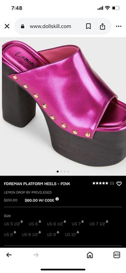 FOREMAN PLATFORM HEELS - PINK