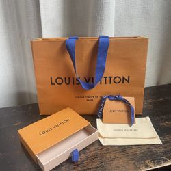 Louis Vuitton Gift Bag Set with Box, Card Holder and Soft Bag