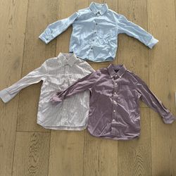 Lot of 3 boys Kids button down shirts Easter 6-7yrs