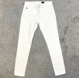 AG Adriano Goldschmied The Legging Ankle White Jeans Women 28 Super Skinny Pants
