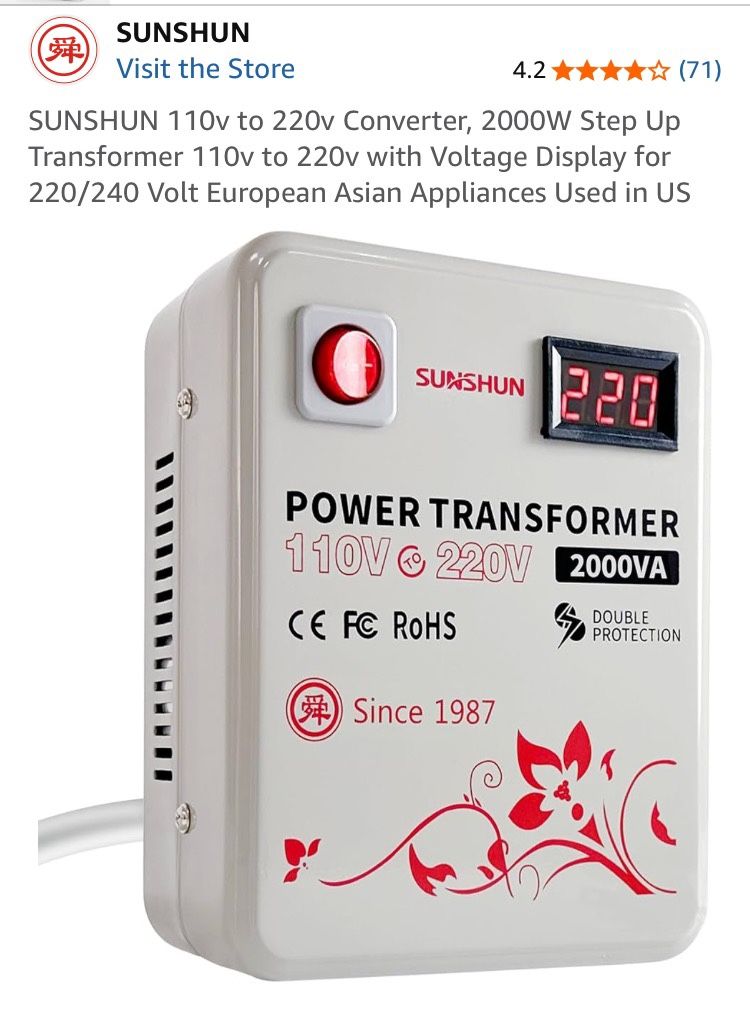 2000W Step Up Transformer 110v To 220v Converter