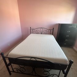 Black full size bed frame