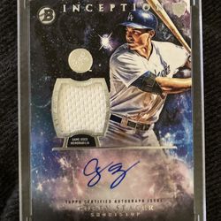 Corey Seager Autograph Game Used Relic