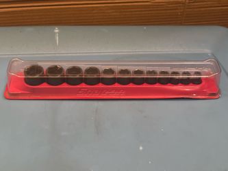 Snap-on Tools 12 pc 3/8" Drive 6-Point SAE Flank Drive® Shallow Impact Socket Set (5/16-1")