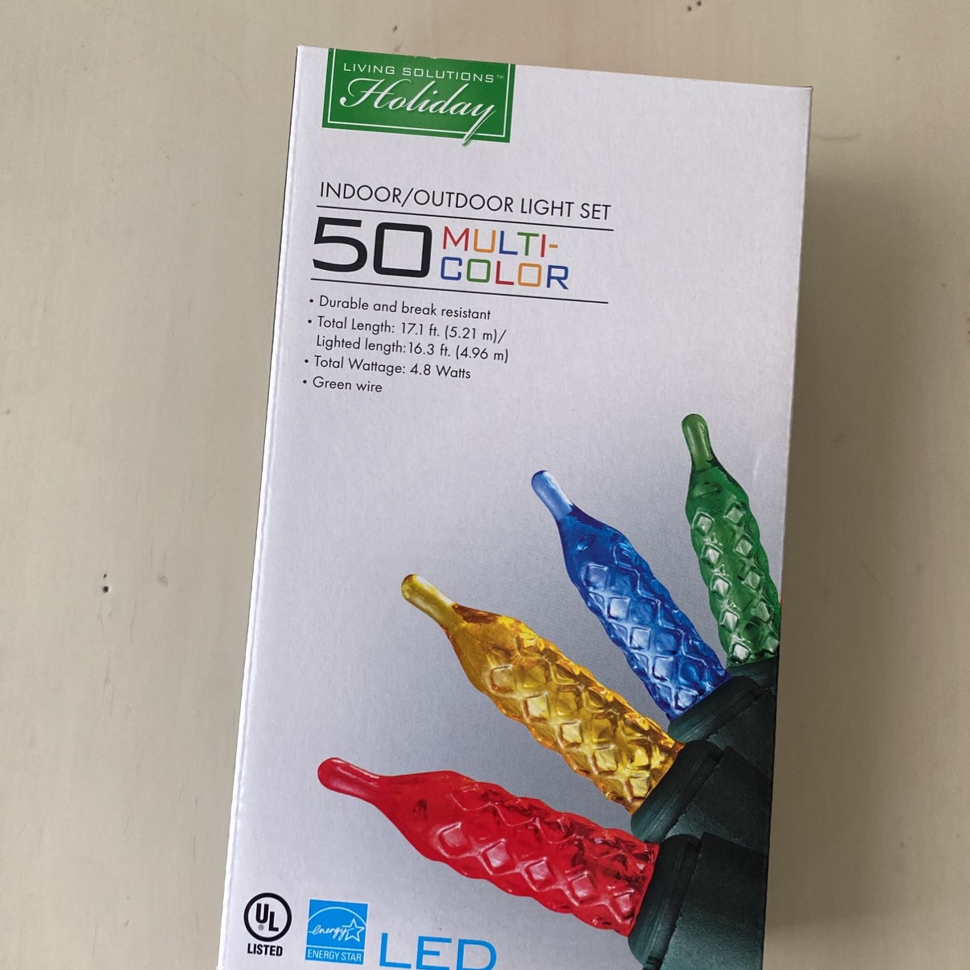 Christmas Lights 50 LED Multicolored Bundle Of 12 Unopened Boxes