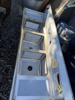 food truck commercial stainless steel sink with three compartments