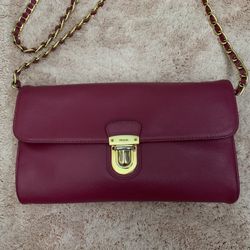 Prada leather long wallet with shoulder strap WOC 