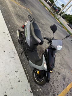 The motorcycle is 49cc; it runs and handles perfectly.