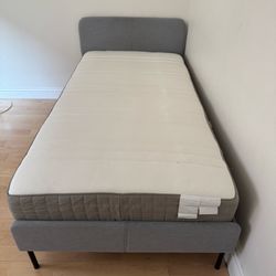 IKEA Twin Size Bed Frame and 10” Mattress Very Clean and Excellent Condition