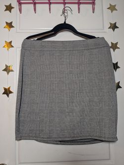 Fashion Nova Gray Plaid Mini Skirt