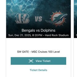 Bengals At Dolphins