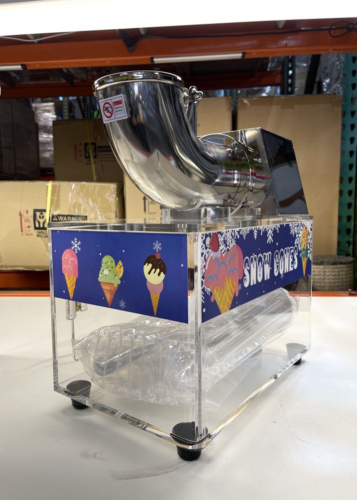 Fluffy Snow Cone Shaved Ice Crusher Acrylic Box