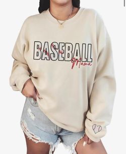 Baseball mama sweater size small