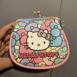 Hello Kitty Bow-print Kirafuwa Coin Purse 