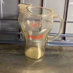 Vintage Coca Cola Glass Pitcher (red)