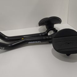 Profile Design Legacy II Aerobars, Aluminum Aerobar Extensions for Triathlon and Time Trial Bikes, Adjustable Armrests, Handlebar Rest for Cycling, Bl