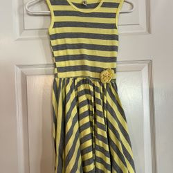 Girls Yellow & Gray Dress