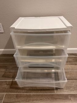 White 3-Drawer Plastic Storage Organizer
