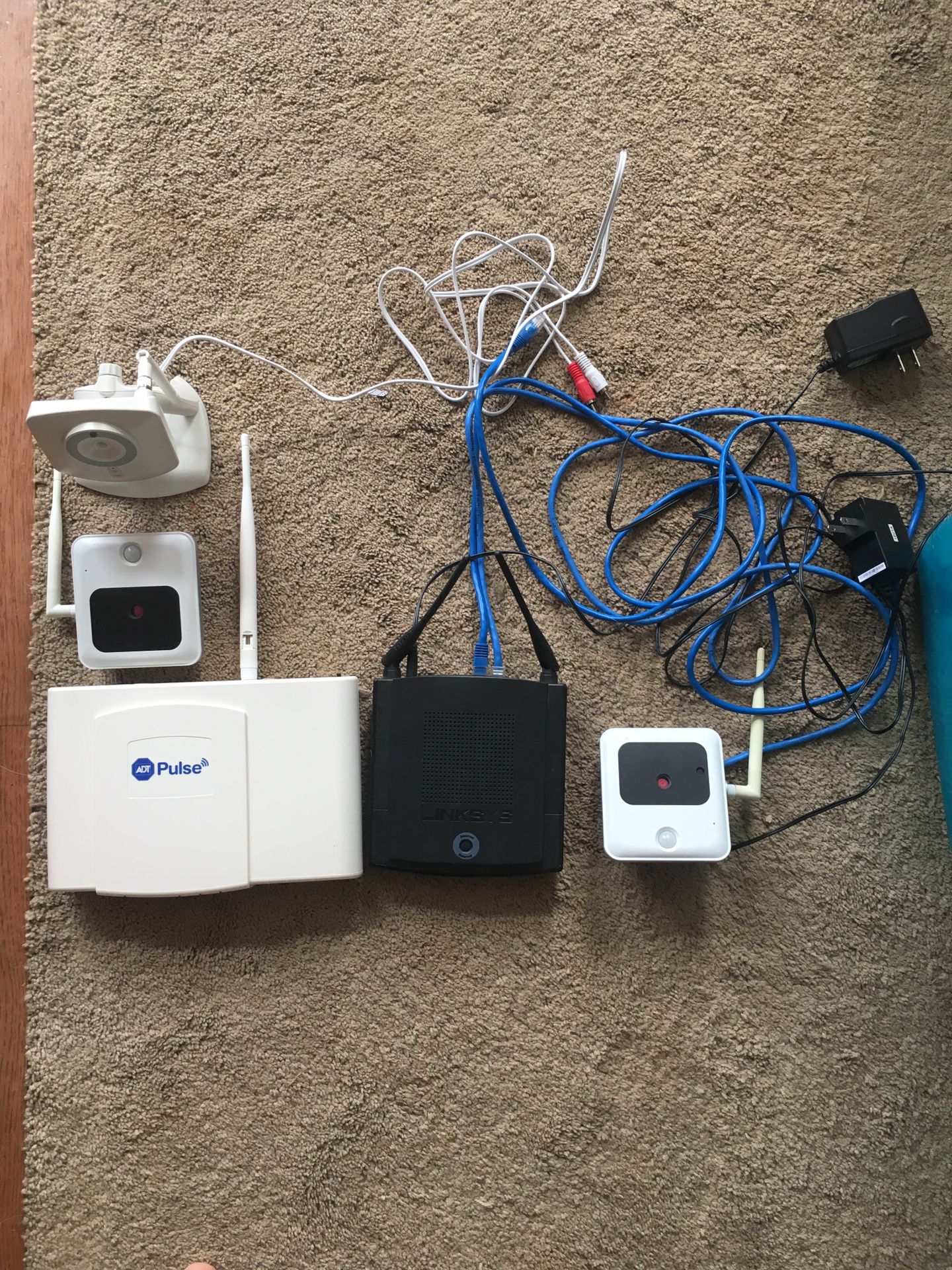ADT PulsePoint security system with linksys router