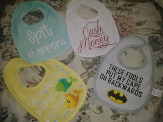 Personalized bibbs and onesies