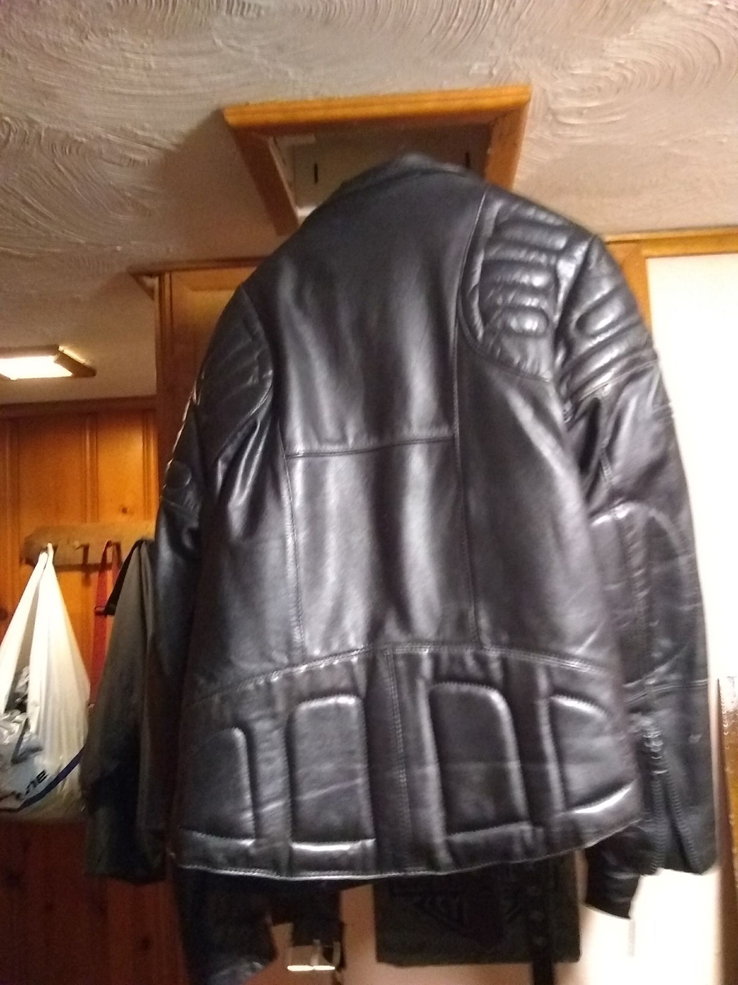 Leather motorcycle jacket