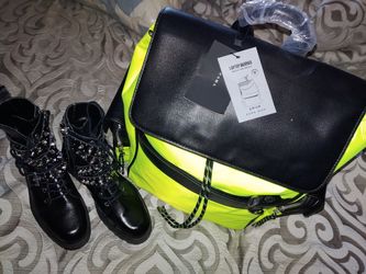 Brand New Zara Laptop Backpack and Black studded Sz8 Zara Boots
