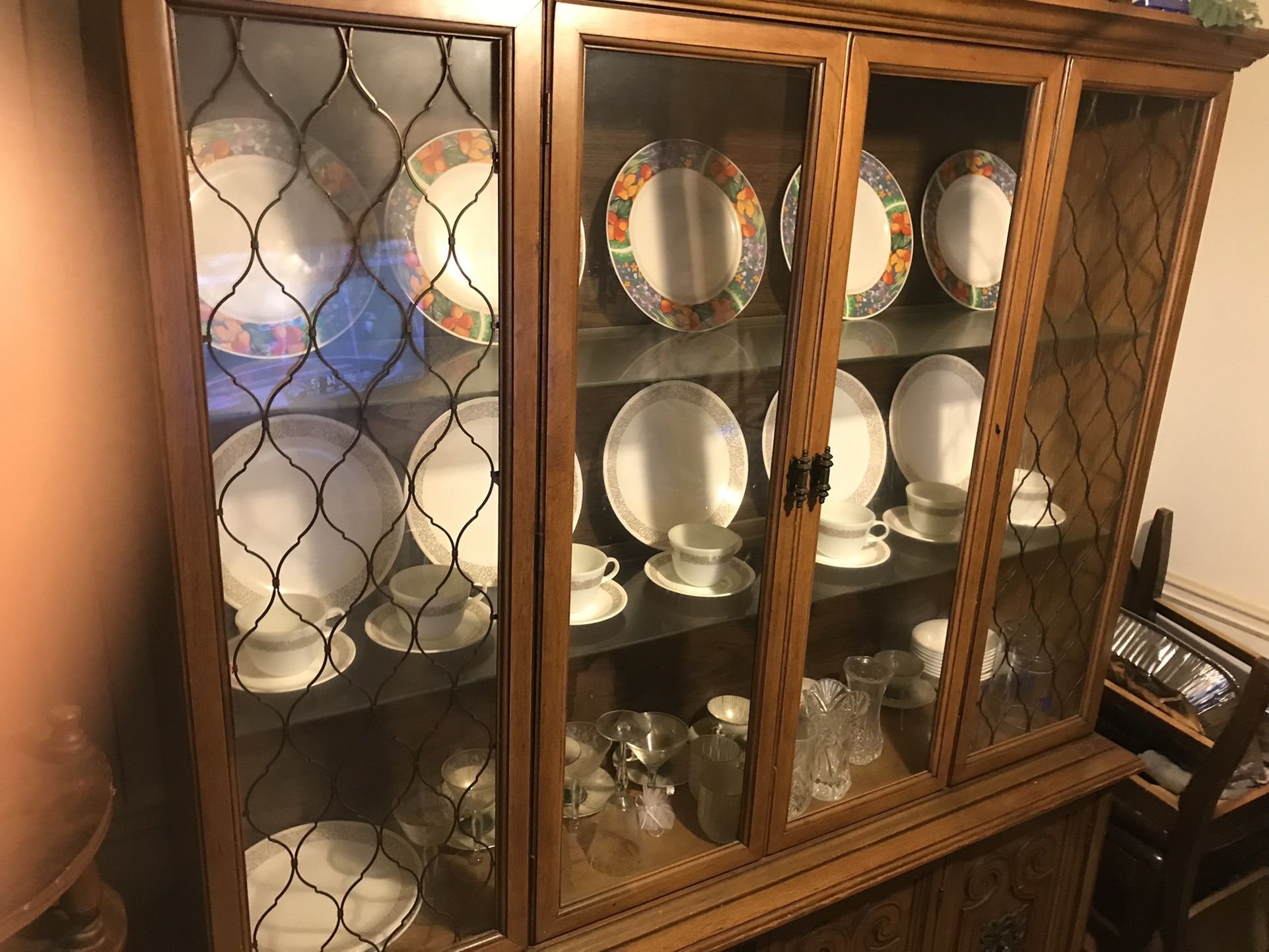 China cabinet along W/ Bottom