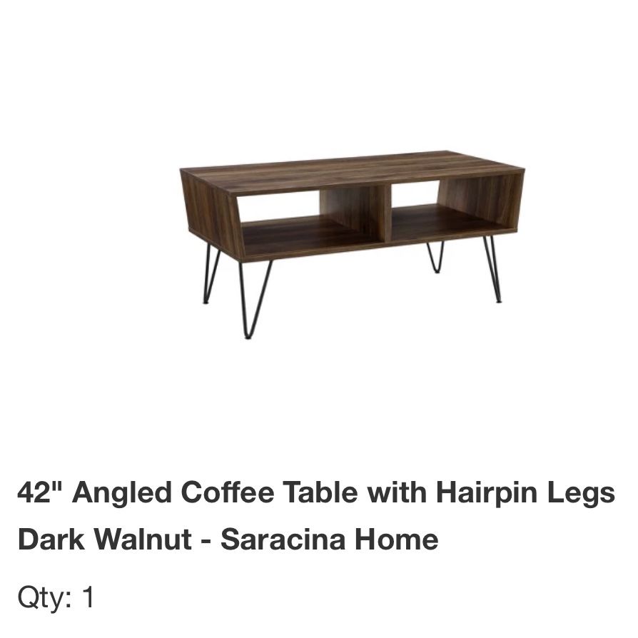 Mid Century Modern Walnut Colored Coffee Table