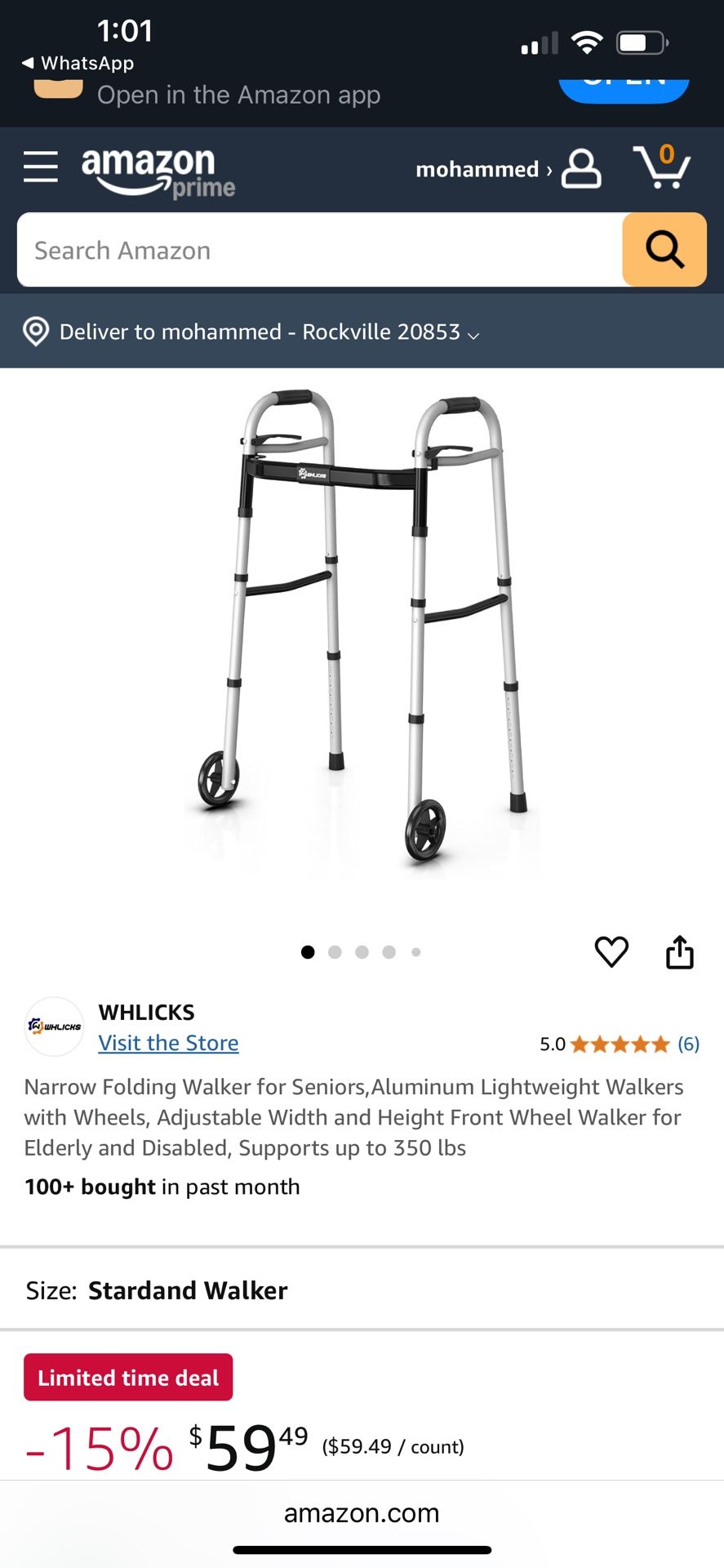 New Walker With Wheels