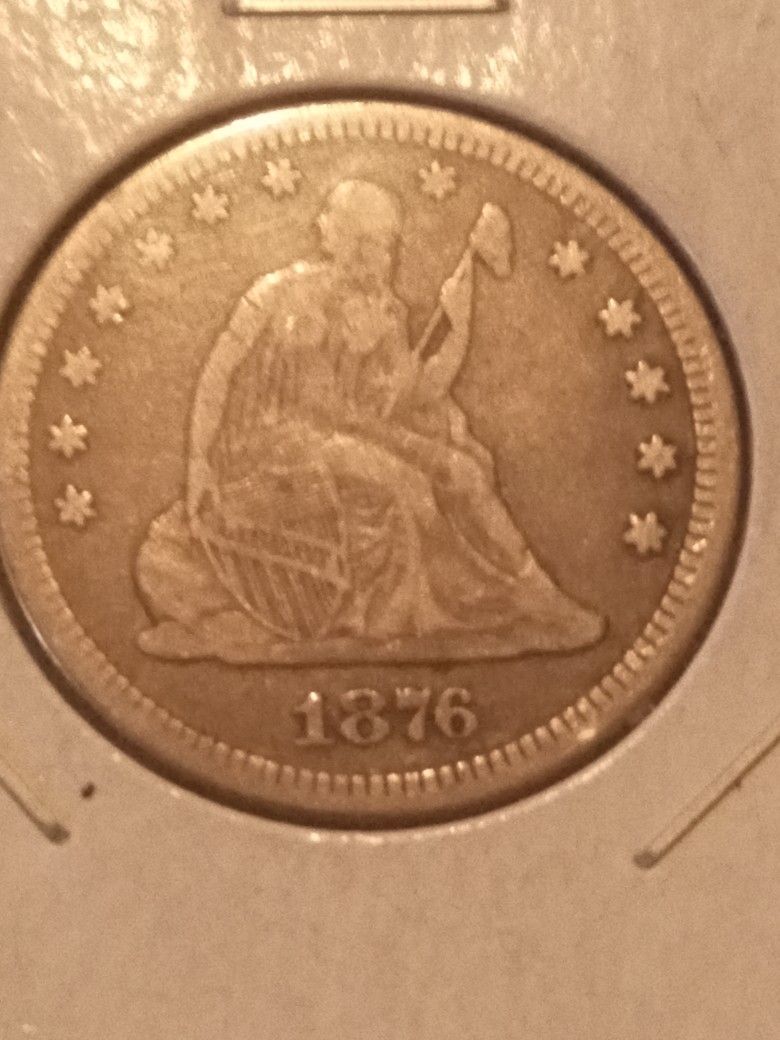 90% Silver 1876 Seated Liberty Quarter